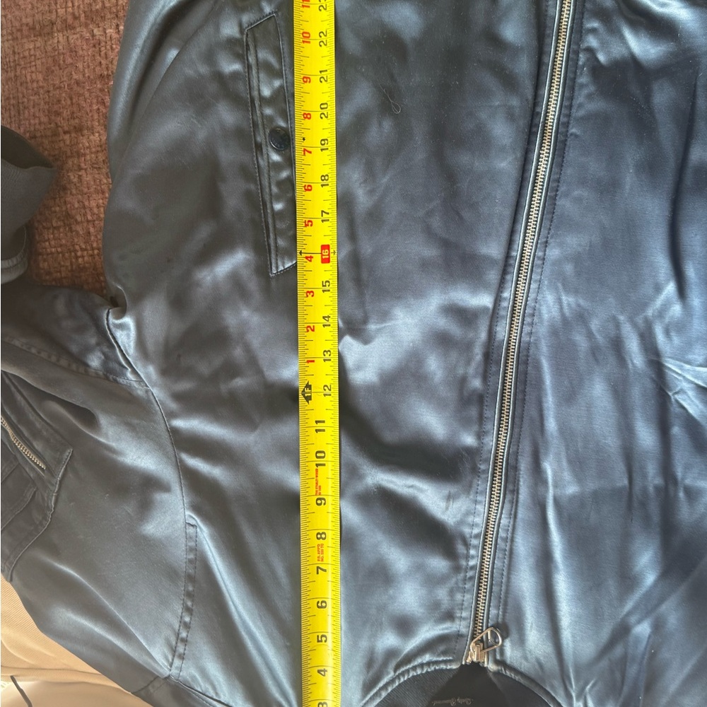 rag & bone Men's Bomber Jacket in Black with Orange Lining